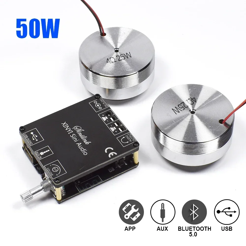 Home Cinema System - 2*25W Taşınabilir Stereo Titreşim Hoparlör Ses