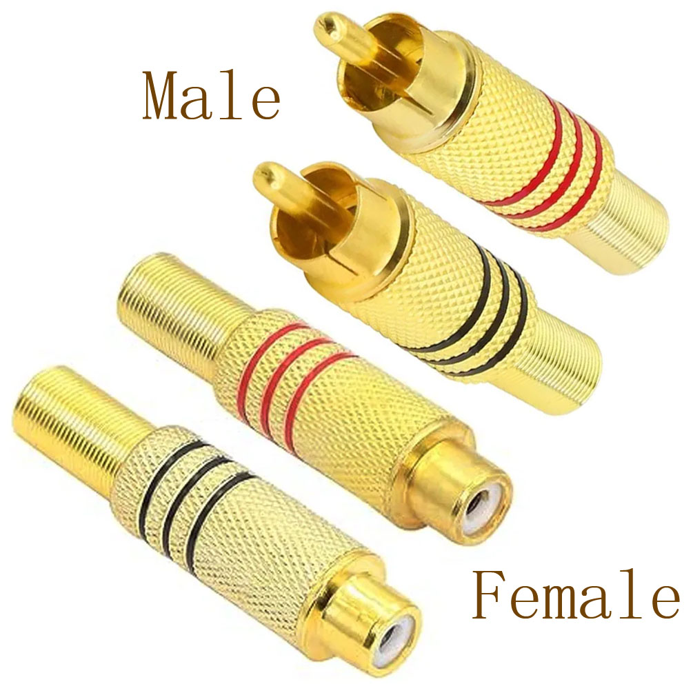Home Cinema System - 4 adet RCA fiş altın kaplama