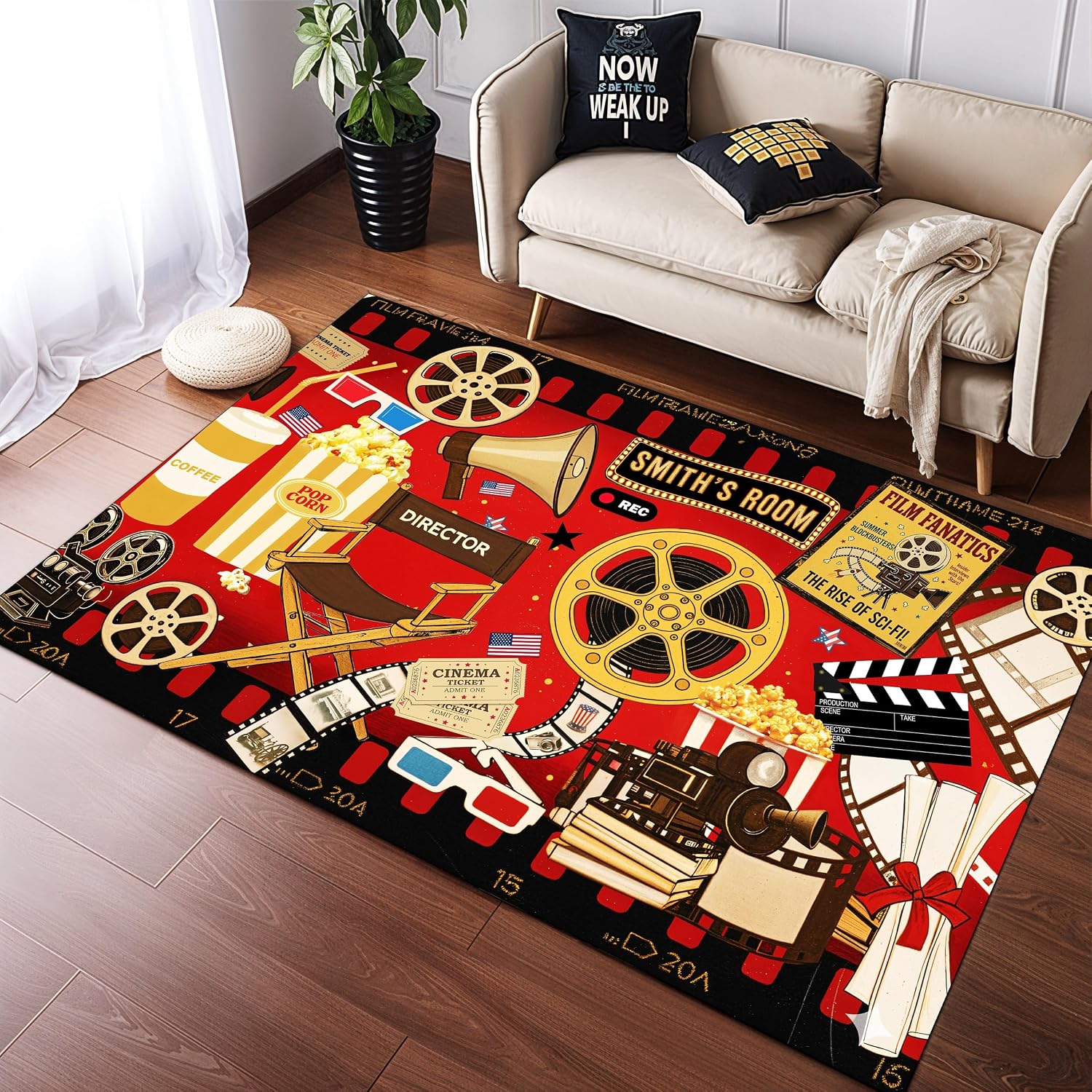 Özel İsimli Sinema Temalı Halı - Home Cinema Night incelemesi ve fiyatı