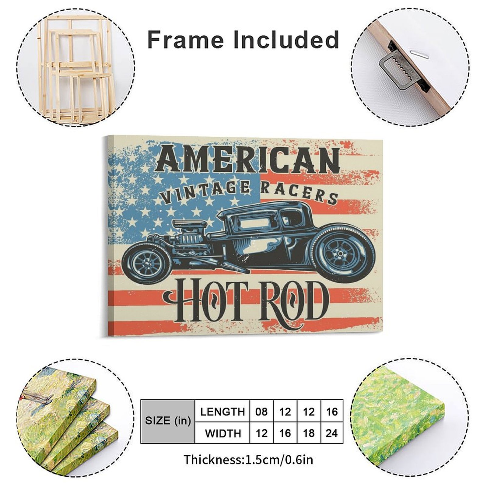 Amerikan Hot Rod Tuval Boyama  - Home Cinema In incelemesi ve fiyatı