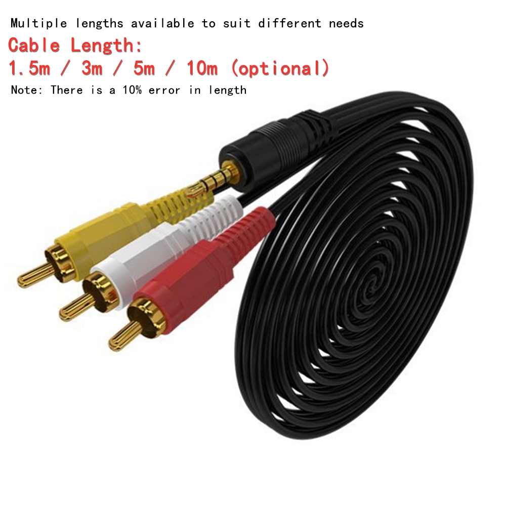 3.5mm 3 RCA Ses Video Kablosu  - Home Cinema Player incelemesi ve fiyatı